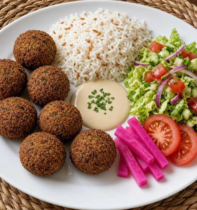 Vegetarian falafel dinner at Golden Pita in Ancaster
